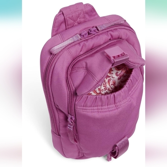 Brand new with tags- Vera Bradley Women\'s Cotton Utility Sling Backpack orchid main image 11